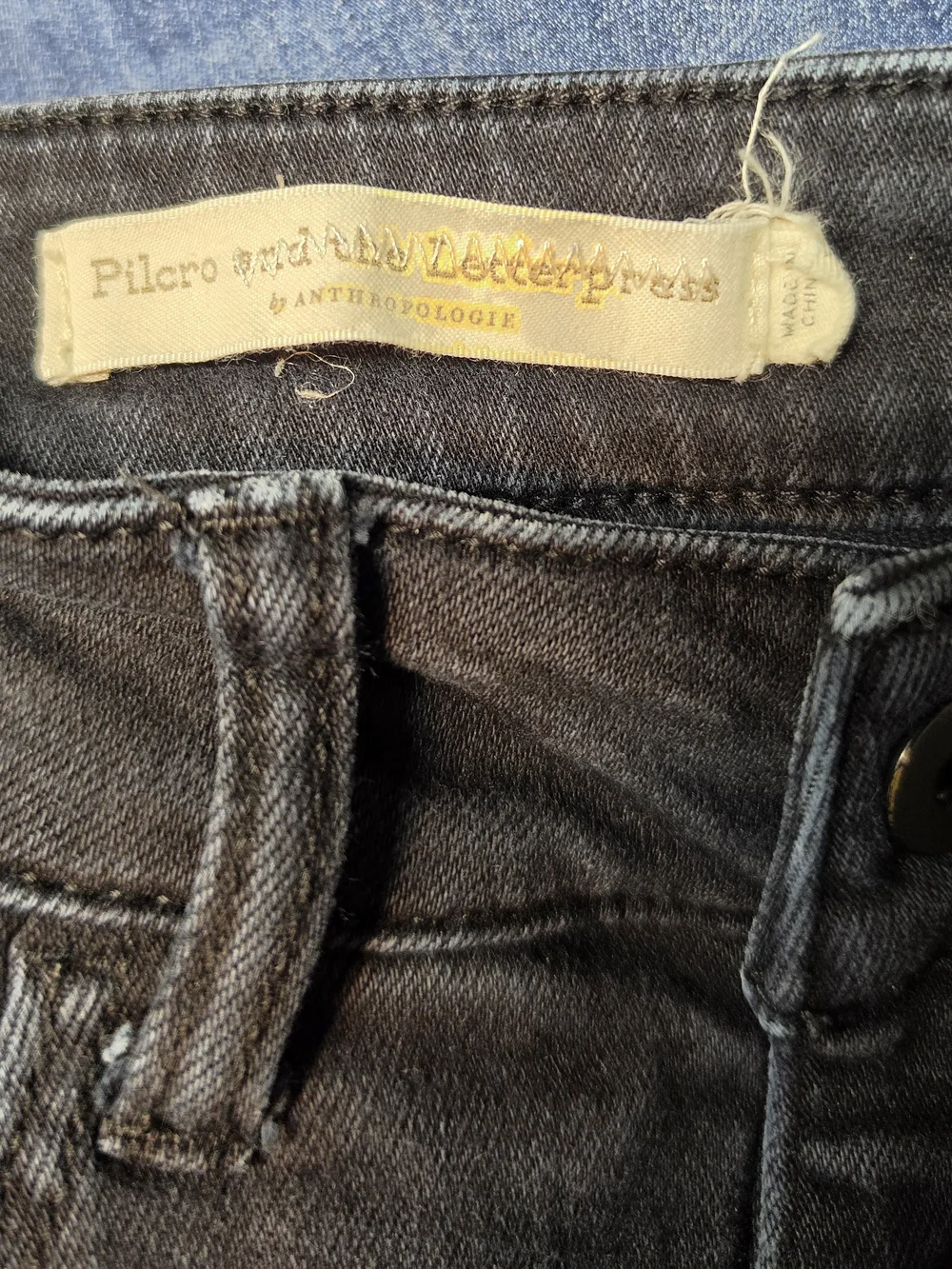 Pilcro By Anthropologie Dark Wash Black High Rise Skinny Jeans Sz 29